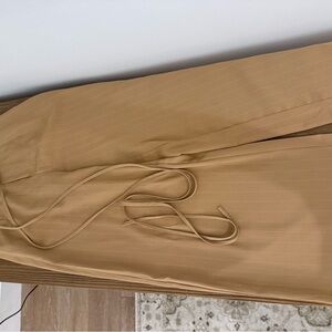 Elegant Tan Wide Leg Pants